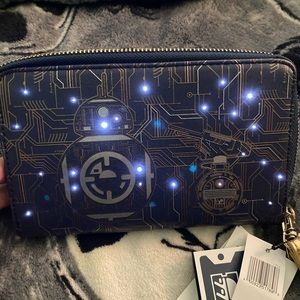 Disneyland Droid Depot Light Up Wallet with Wristlet Strap
